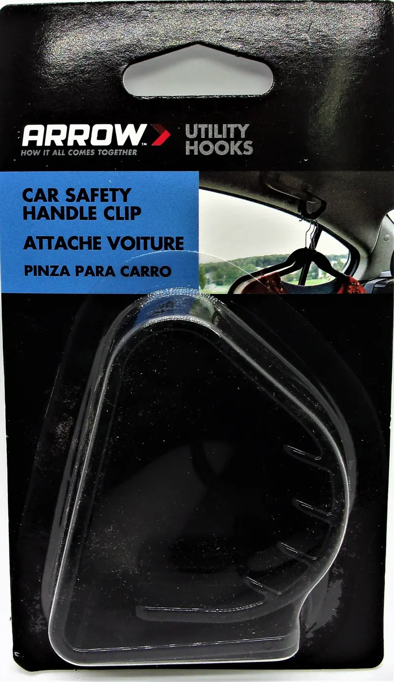 Arrow Car Safety Clip Utility Hooks – Dual-Purpose Adhesive Mounting System 1