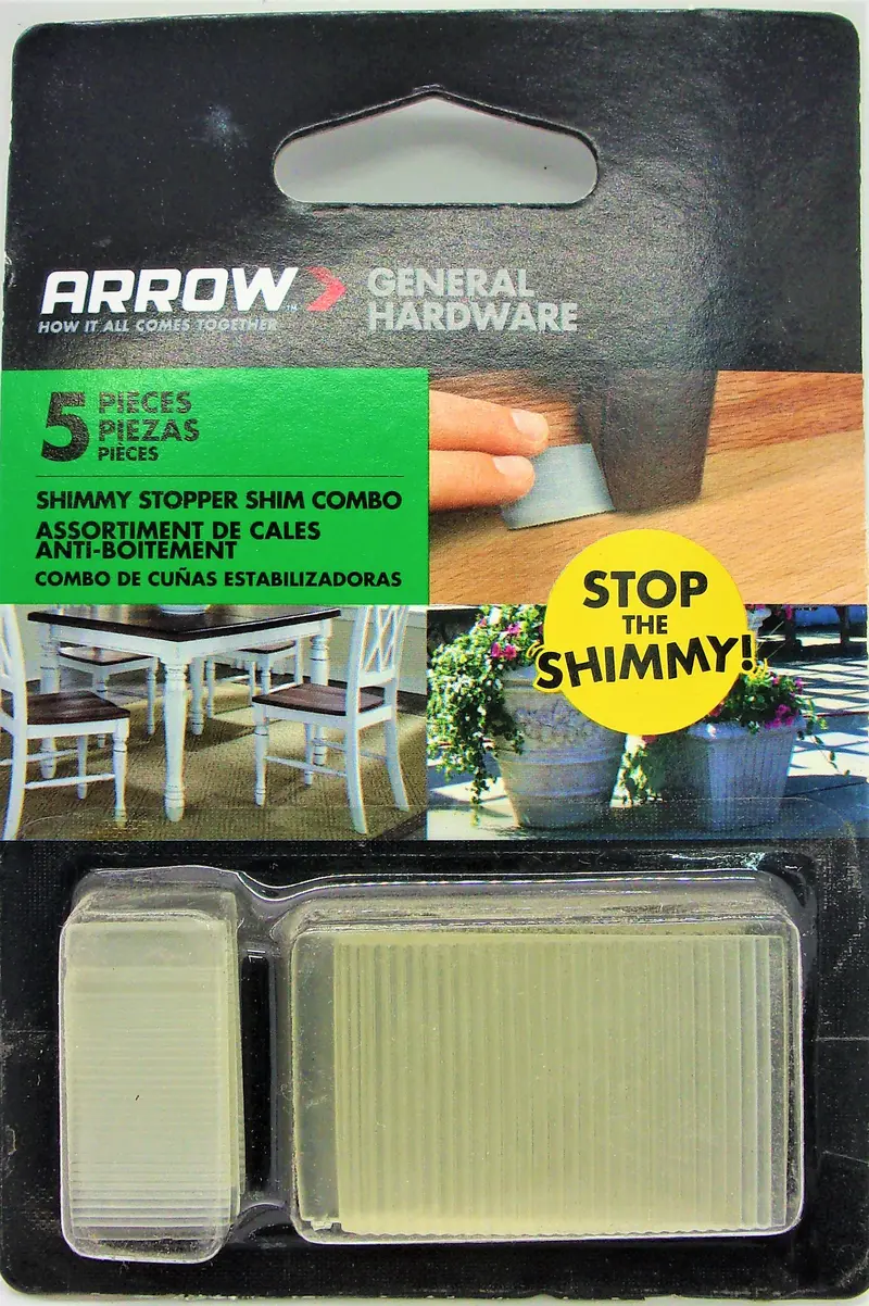 Arrow Shimmy Stopper Combo Kit – 5-Pack Anti-Wobble Shims For Cabinet Doors 1