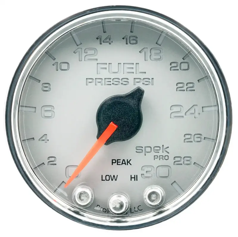 Autometer P31621 2-1/16" Fuel Pressure Gauge – 30 Psi Range, Stepper Motor With Peak Hold & Warning Features 1