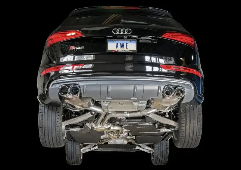 Awe Tuning Touring Edition Quad-Tip Exhaust For Audi 8R Sq5 – Chrome Silver Tips 1