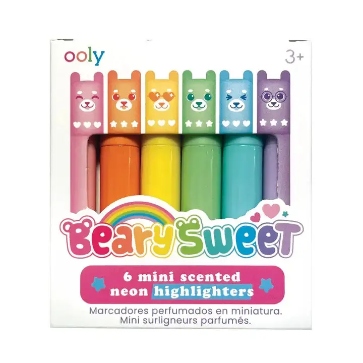 Bear-Inspired Mini Scented Neon Highlighters 1