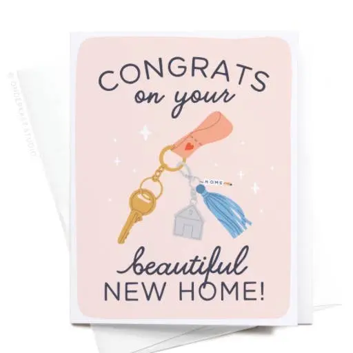 'Beautiful New Home' Keychain Greeting Card 1