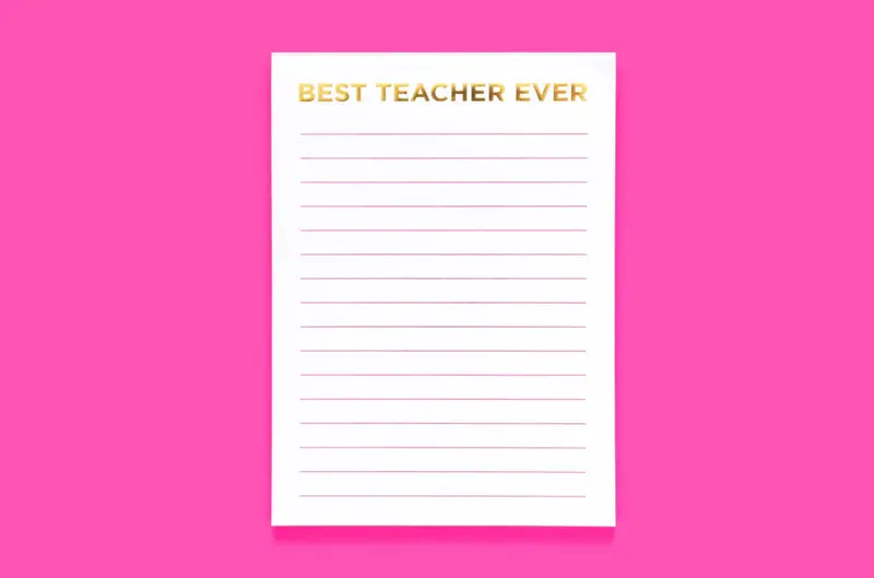 'Best Teacher Ever' Magnetic Notepad – Educator Appreciation Tool 1