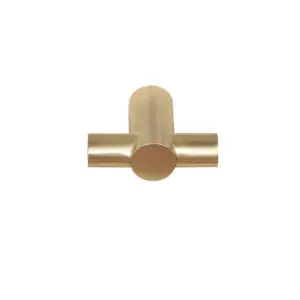 Bhp Stinson Beach Solid T-Bar Pull – Satin Brass Finish 1