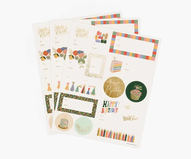 Birthday Cake Design Gift Sticker Collection 1