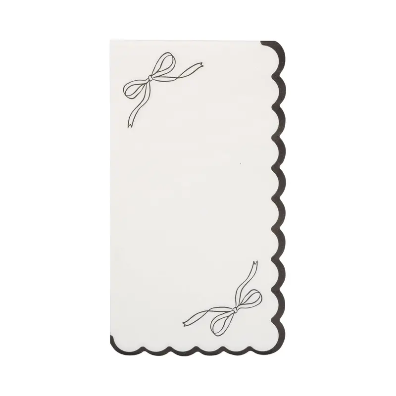 Black Bow Design Guest Napkin 1