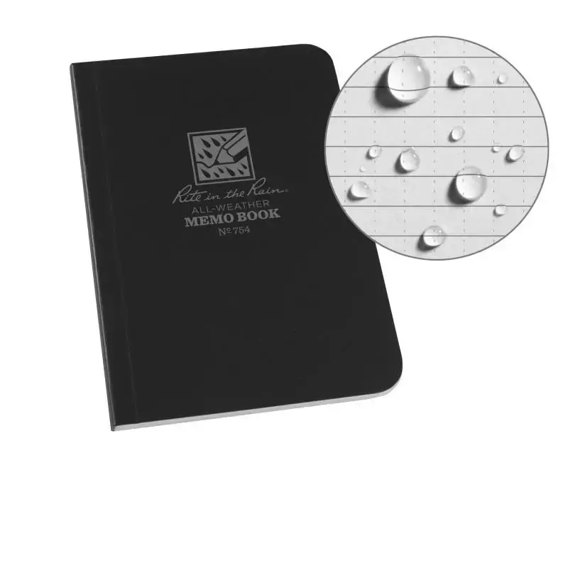 Black Softcover Memo Book – Sleek, Minimalist Journal For On-The-Go Ideas 1
