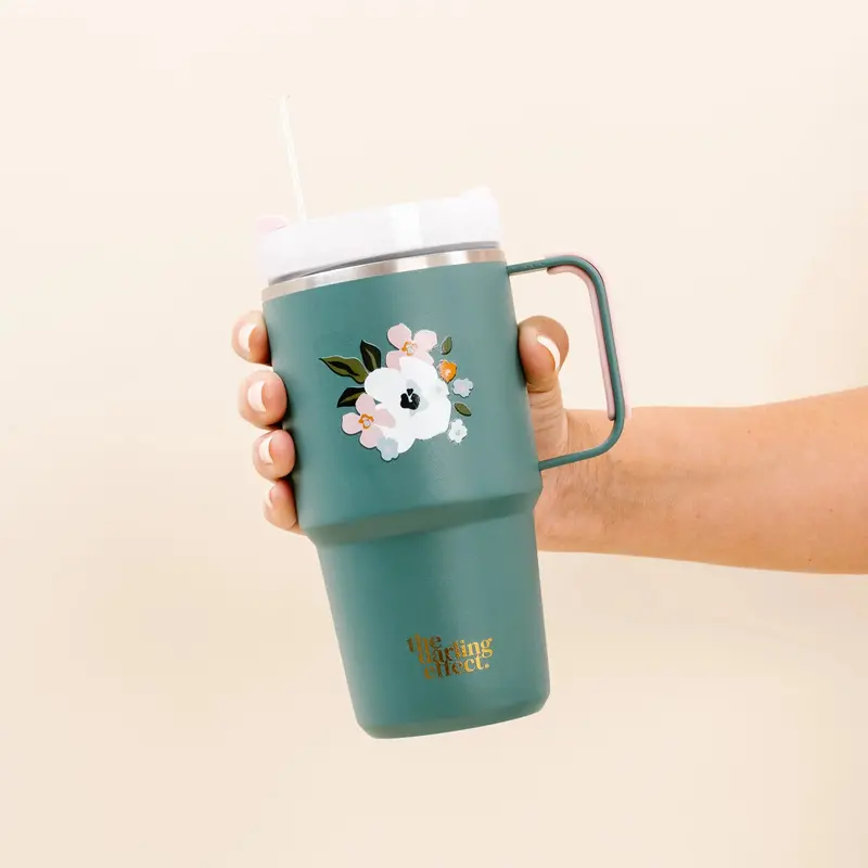 Bloom Jade Insulated 20 Oz Tumbler With Lid 1