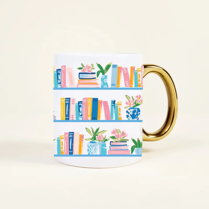 Bookshelf-Inspired Ceramic Coffee Mug 1