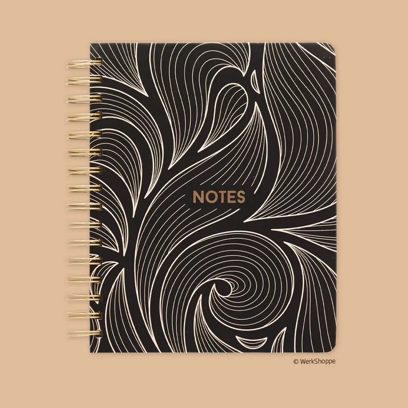 Botanical Leaf Tiles Spiral Notebook 1