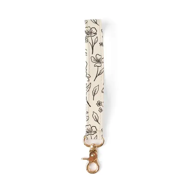Botanical Wristlet Keychain With Floral Accents 2
