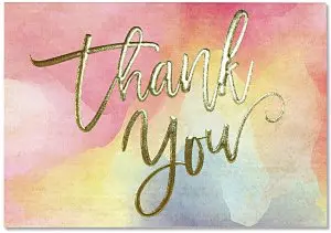 Boxed Thank You Notes With Watercolor Sunset Design 1