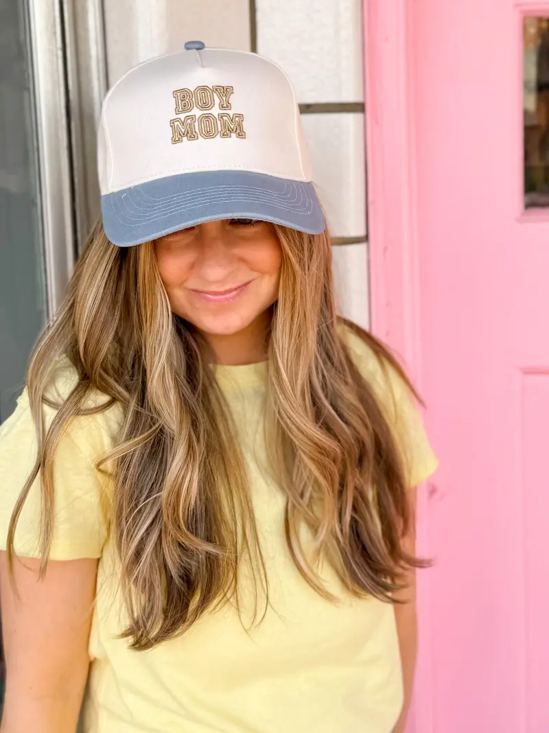 ‘Boy Mom’ Canvas Hat – Playful Parenting Apparel 1