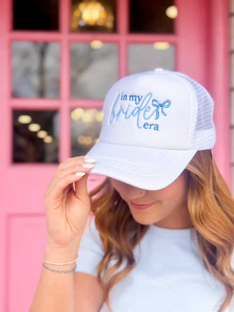 Bridal-Themed Trucker Hat With Bow Accent 1