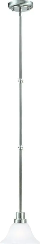 Bristol Pendant Light With One Bulb – Bronze & White Finish, Model 54-4668 Bn/Wh 1