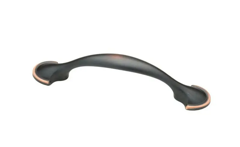 Bronze & Copper Half-Round Drawer Pull – 3" Center-To-Center, Artisan-Finished Foot Pull #P39955C-Vbc-C 1