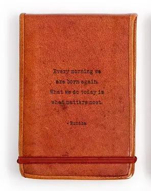 Buddha-Inspired Leather-Finish Flip Notebook – Mindful Writing Journal 1