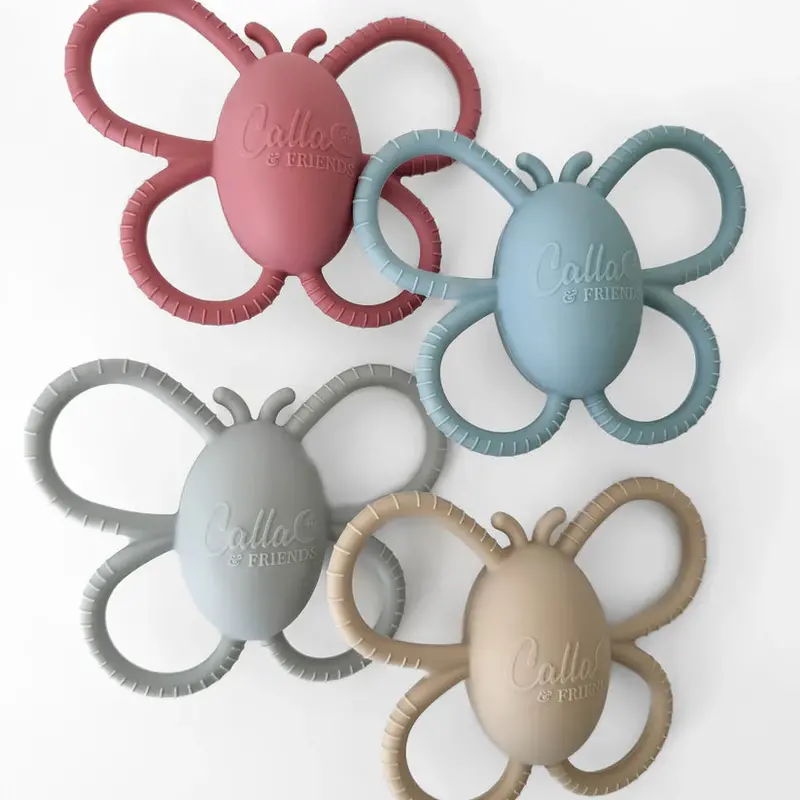 Butterfly-Shaped Silicone Rattle And Teether 1