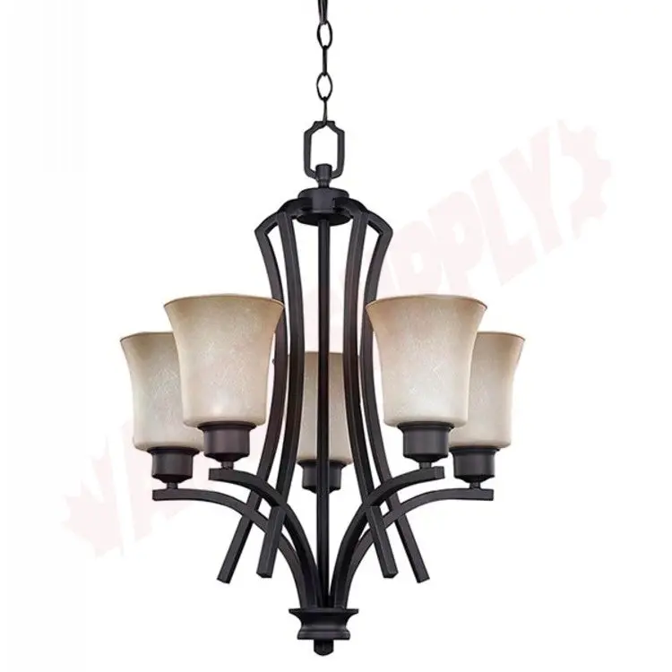 Canarm Flamenco 5-Light Chandelier – Model Rich250A05Orb (Oil-Rubbed Bronze) 1