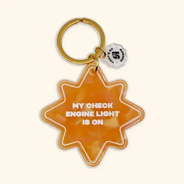 Check Engine Light Miniature Keychain Charm 1