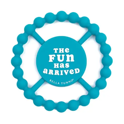 Cheerful Silicone Teether – 'Fun Has Arrived' Design 1