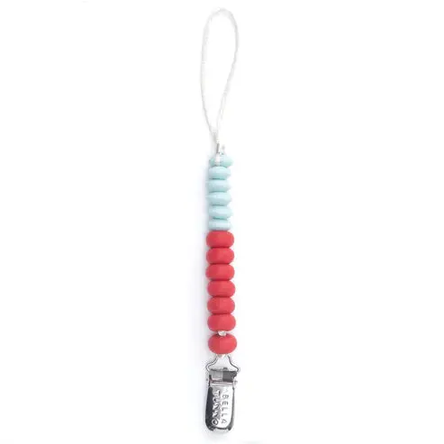 Cherry Red Dual Pacifier Clip – Vibrant Baby Accessory 1