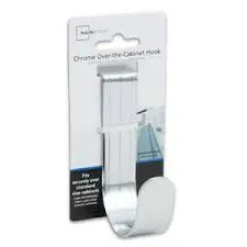 Chrome Over-The-Cabinet Storage Hook 1