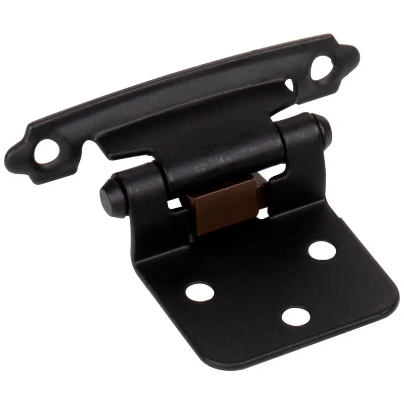 Classic 1/2" Overlay Cabinet Hinge With Mounting Screws – Matte Black 1