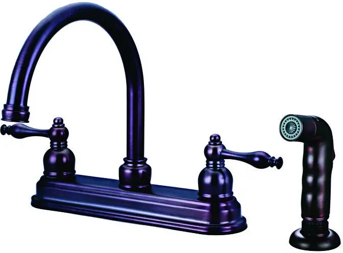 Classic Bronze Two-Handle Kitchen Faucet – Model 12-2672 1