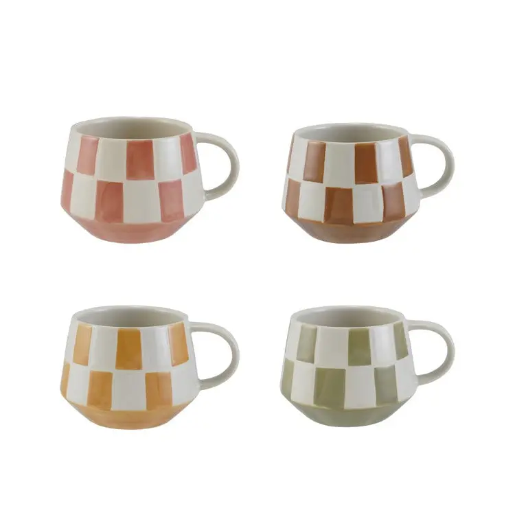 Classic Checkered Ceramic Mug 1