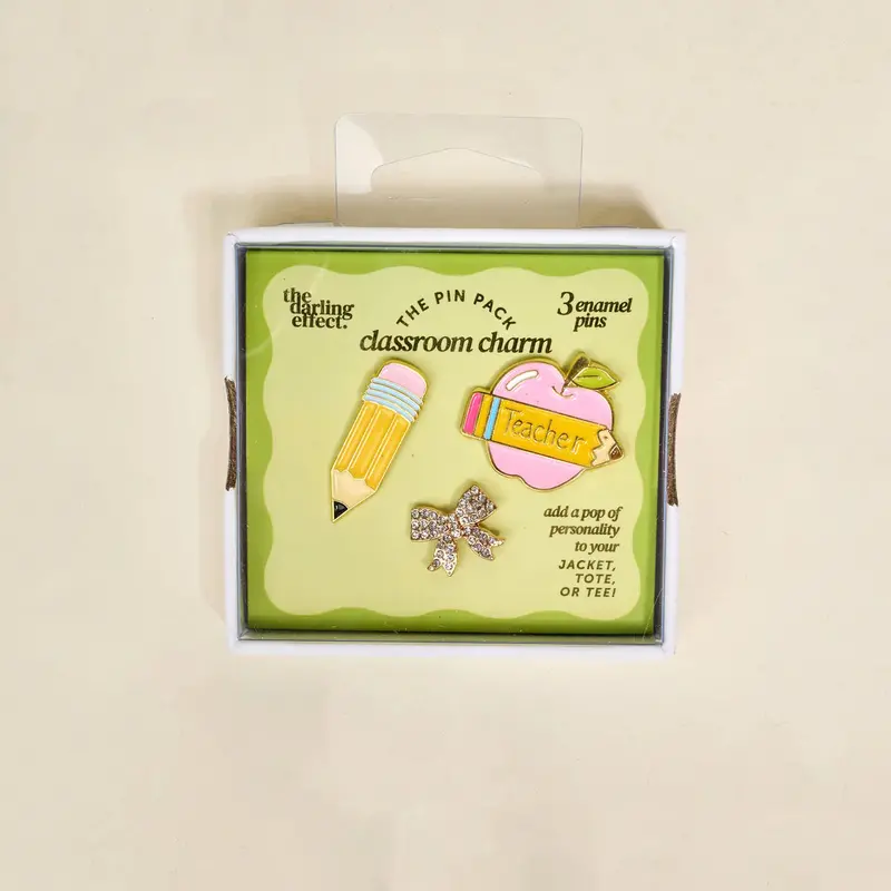 Classroom-Themed Charm Pins For Educators & Students 1
