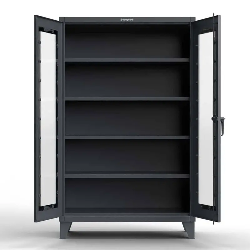 Clear-View 12-Gauge Storage Cabinet — 36"W × 24"D × 78"H With 4 Transparent Doors & 4 Shelves 1