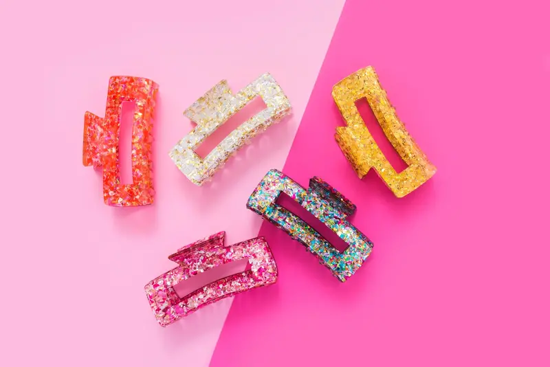 Confetti Claw Hair Clips – Colorful, Flexible Accessories For Kids And Teens 1