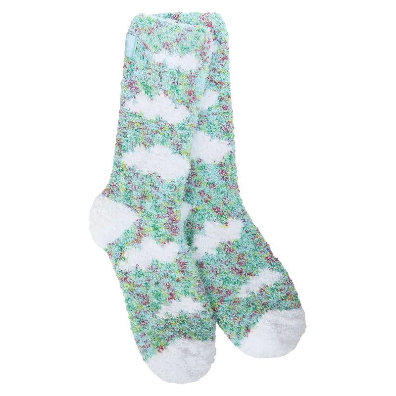 Confetti Cloud Pattern Cozy Crew Socks 1