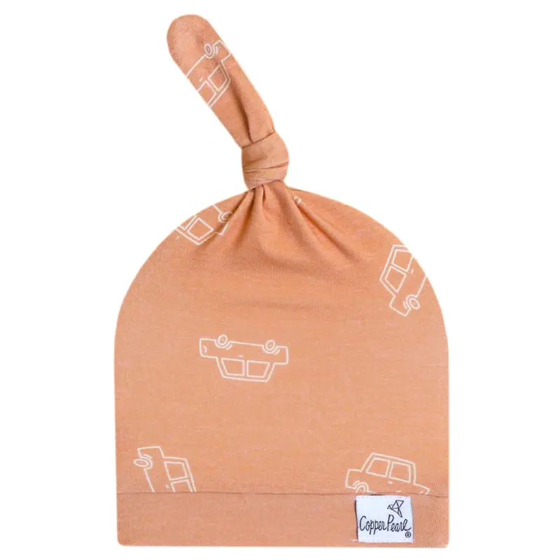 Cooper Top-Knot Hat – Hand-Knit Infant Cap 1