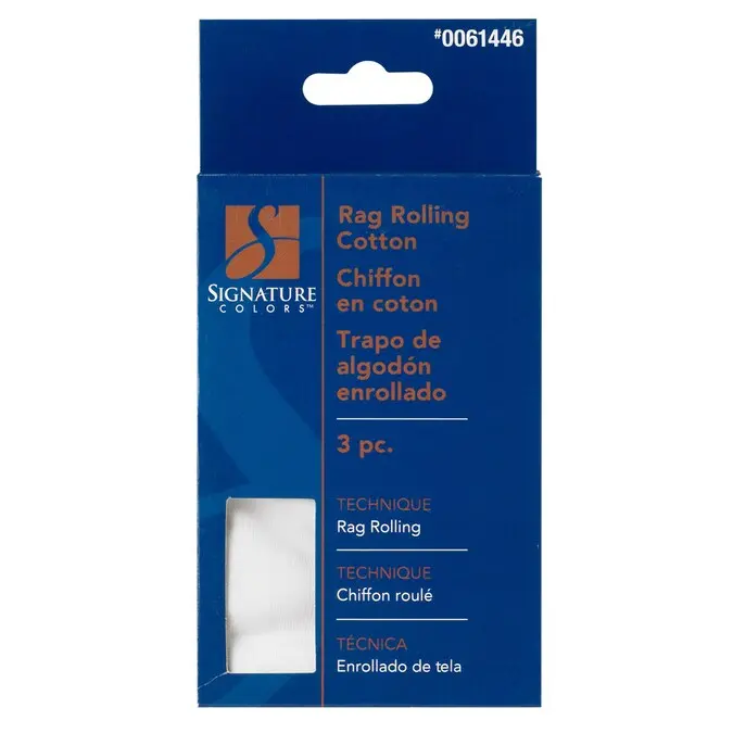 Cotton Rag Rolling Set – 3-Pack Textured Surface Application Tool 1