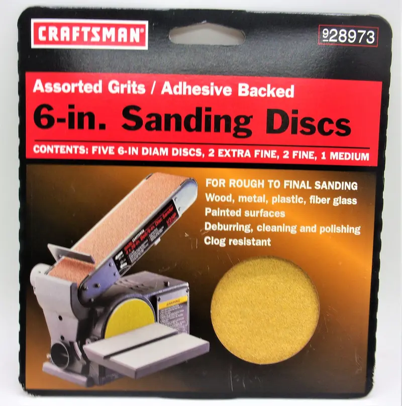 Craftsman 6-Inch Assorted-Grit Sanding Discs — Extra-Fine, Fine & Medium — New #928973 1