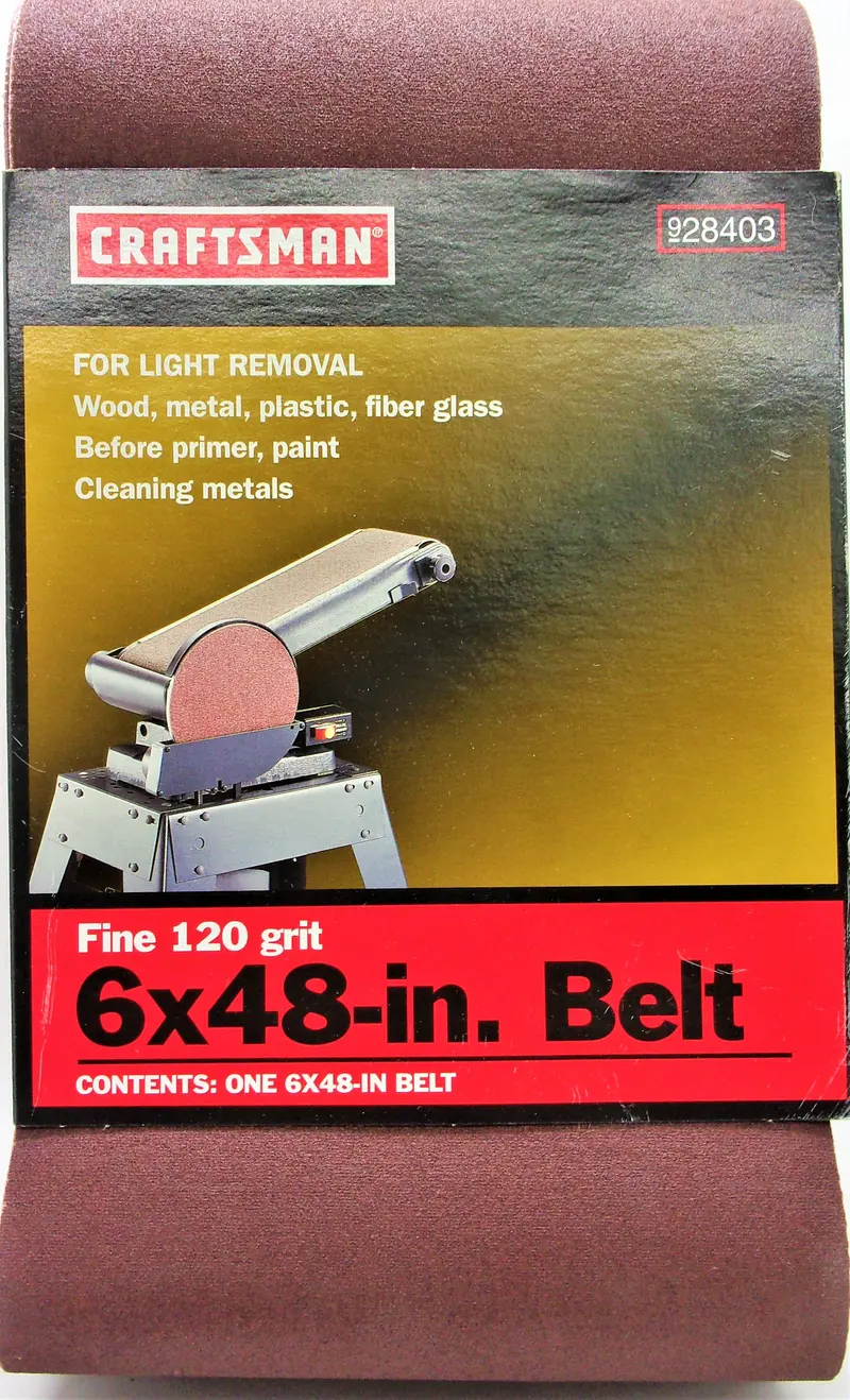 Craftsman 6-Inch X 48-Inch Belt Sander Belt – 120 Grit (928403) 1