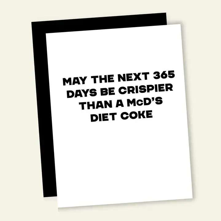 Crispier Than A Diet Coke Humor Card 1