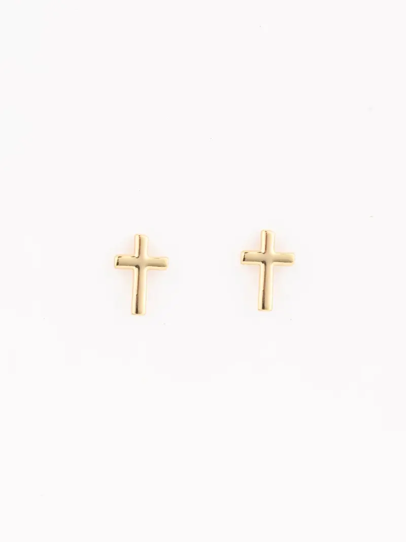 Dainty Little Cross Stud Earrings – Subtle Faith-Based Jewelry 1
