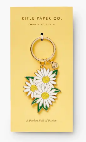 Daisies Enamel Charm Keychain 1