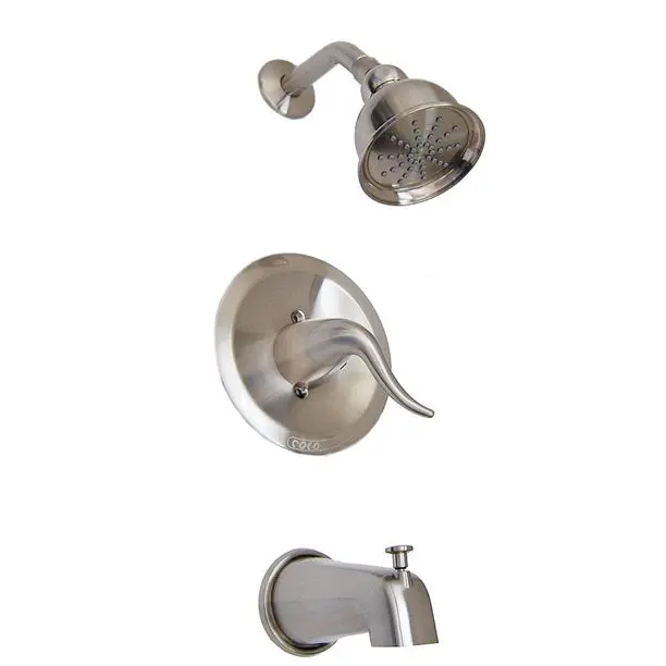 Danze Antioch Single-Handle Tub & Shower Trim Bundle – Includes Valve, Diverting Spout, Brushed Nickel (Model D511021Bnt) 1