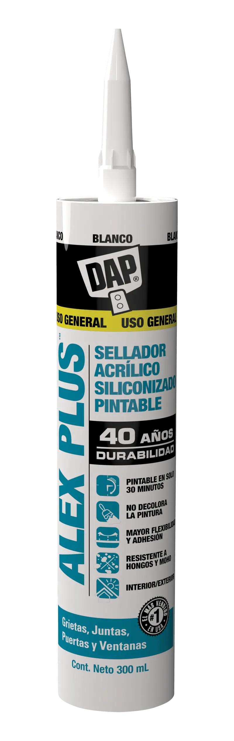 Dap Alex Plus Acrylic-Siliconized Paintable Caulk 1