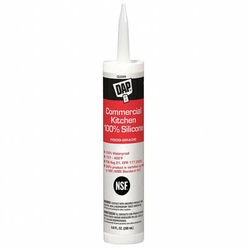 Dap Clear Commercial Kitchen Silicone Sealant – 9.8 Oz, 100% Pure #08658 1