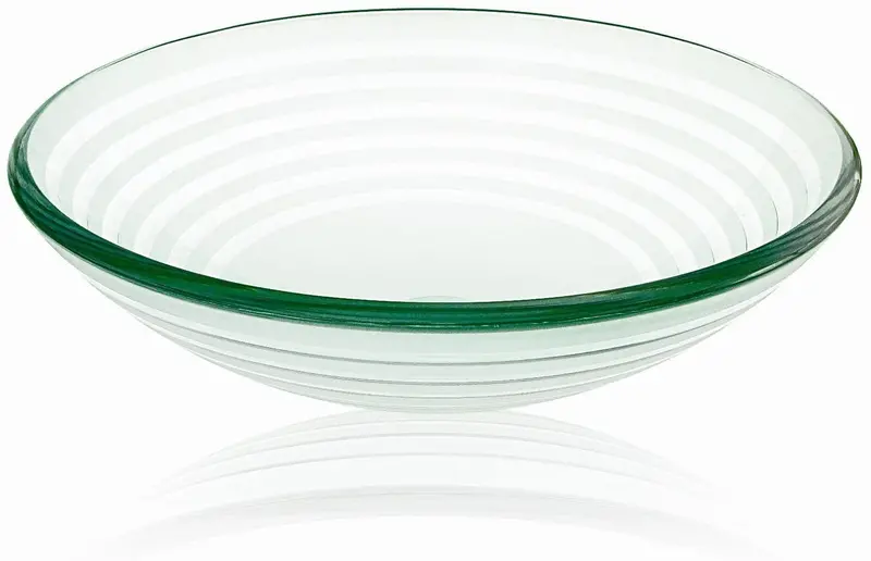 Decolav 1030T-Wh Round Beehive Vessel Sink – 12Mm Natural Tempered Glass In White 1