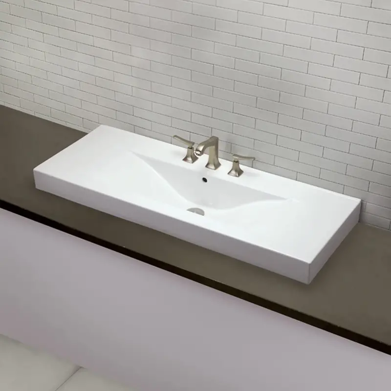 Decolav City View Semi-Recessed Rectangular Vessel Sink In White – Model 1466-Cwh (In-Store Purchase Only) 1