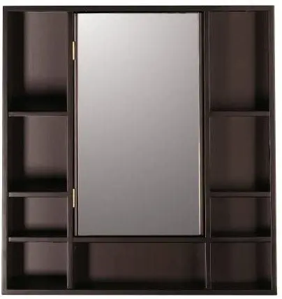 Decolav Red Mahogany Wood Medicine Cabinet With Dual-Sided Mirror (#9700-Rm) 1