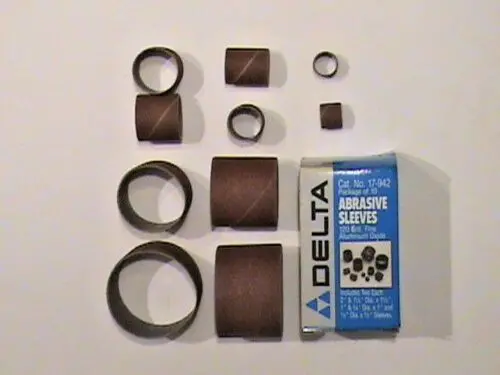 Delta Abrasive Sleeves – 120-Grit, 10-Piece Assortment 1