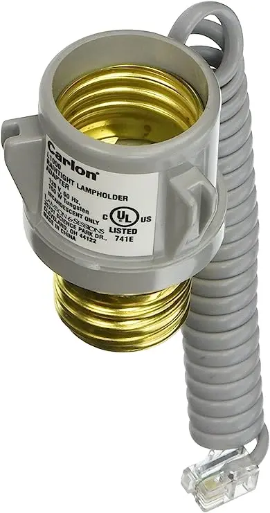 Dimango Hs3101D Grey Light Socket Adapter For Motion-Sensor Dual-Bulb Setup 1
