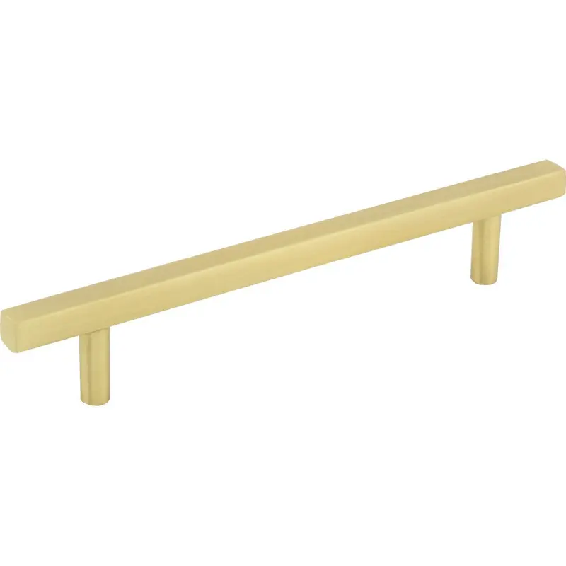 Dominique Brushed Gold Cabinet Bar Pull – 128Mm Center-To-Center Square Design (#845-128Bg) 1
